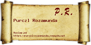 Purczl Rozamunda névjegykártya